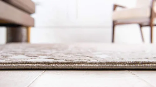 Vista 4 de Unique Loom Colección Rushmore Alfombra de Área - Taft (2' x 3' 1" Rectángulo, Blanco Nieve/Beige)