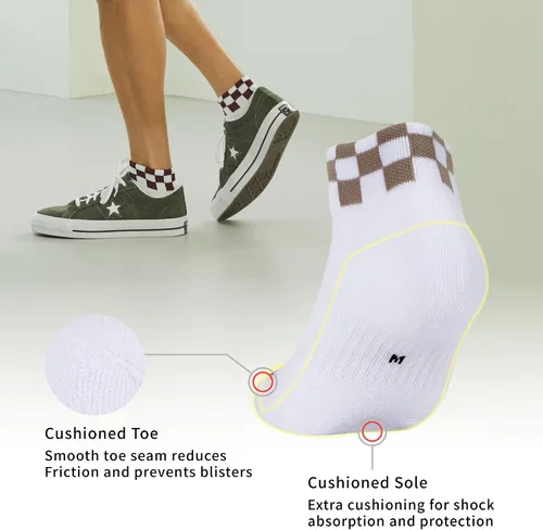 Vista 4 de MONFOOT 6 pares de calcetines diarios de ajuste cómodo para hombres y mujeres
