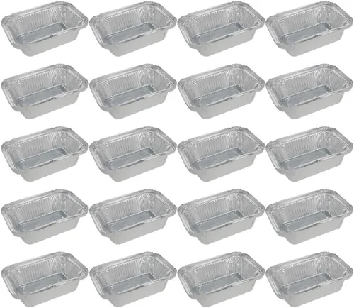 Vista 24 de Othmro Recipientes de alimentos de papel de aluminio de 3.2 x 1.5 pulgadas (DiaxH), bandejas desechables para llevar, 100 sartenes redondas de papel
