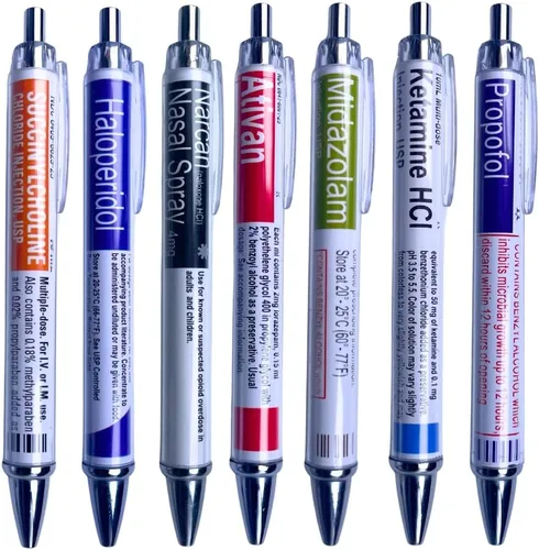 Vista 6 de YJ PREMIUMS 7 PC Bolígrafos de enfermera para enfermeras Bolígrafos lindos y divertidos de farmacia, drogas, enfermería, regalos para asistentes
