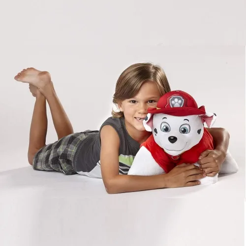 Vista 3 de Pillow Pets Nickelodeon Paw Patrol, Marshall Dálmata, Animal de Peluche Relleno de 16 Pulgadas Almohada de felpa suave, se desabrocha en una