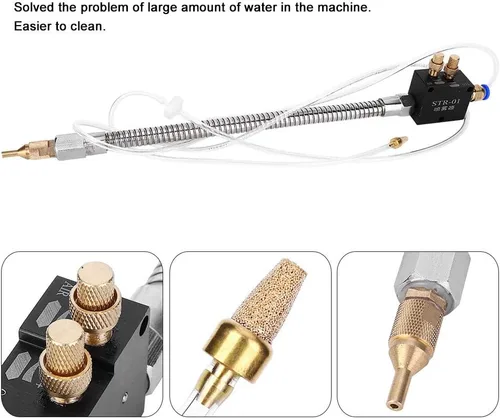 Vista 3 de ViaGasaFamido Sistema de pulverización de lubricación de refrigerante de niebla con válvula de retención Tubo flexible para corte de metales Máquina