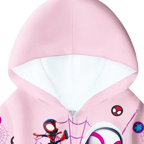 Vista 2 de NOTLY Girls Cartoon Costume Hoodies Toddler Amazing Cosplay Sweatshirt Zipper Hooded Casual Outfit Birthday Gift