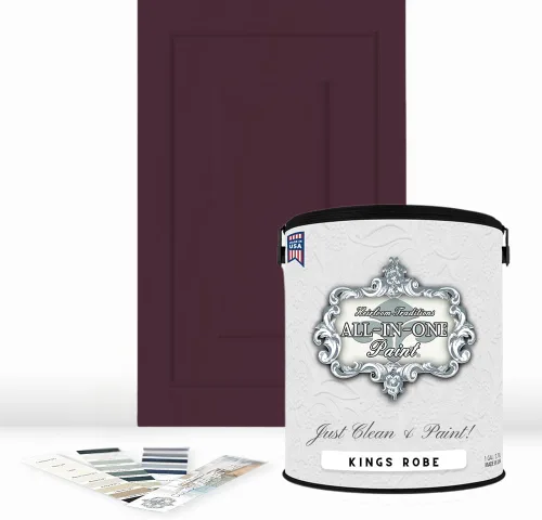 Vista 124 de Pintura TODO EN UNO, Abbey (gris cálido), Muestra de 8oz - Pintura duradera para gabinetes y muebles. Imprimación y capa superior incorporadas,
