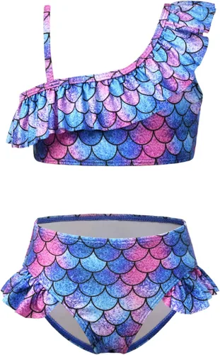 Vista 43 de CHILDRENSTAR Trajes de baño de dos piezas para niñas, traje de baño de playa y piscina