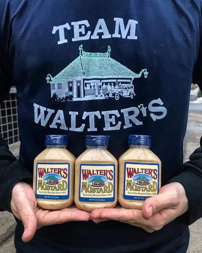 Vista 4 de Walter's Mustard, 9 onzas (paquete de 2) – Famoso en el mundo, especialmente mezclado desde 1919, todo natural, sin aditivos, una mezcla secreta
