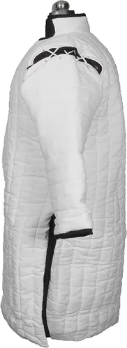 Vista 2 de THE MEDIEVALS Abrigo grueso acolchado de longitud completa Gambeson Aketon chaqueta armadura tela de algodón