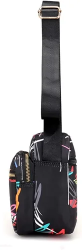 Vista 2 de Collsants Pequeño bolso de nailon con bolsillos con cremallera para viajar