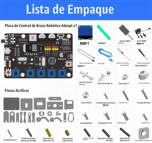 Vista 7 de Kit de Brazo Robótico Adeept de 5DOF Compatible con Arduino IDE, Brazo Robótico Programable DIY Codificación STEM Educativo de 5 Ejes, Kit Inicial