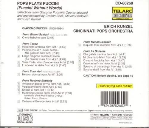 Vista 2 de The Pops Play Puccini