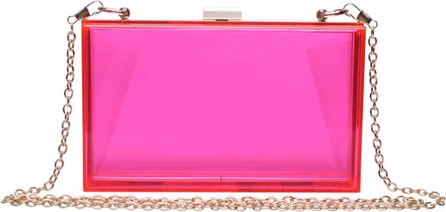 Vista 2 de Bolsos de noche transparentes de acrílico para mujer, bolsos de embrague vintage para banquetes