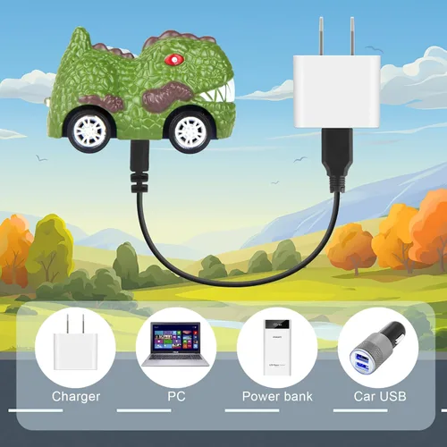Vista 6 de Tomatong Juguetes de Reloj de Coche con Control Remoto con Luz LED, Mini Coches de Carreras de 2.4 GHz Juguete de Muñeca para Niños, Coche Pequeño