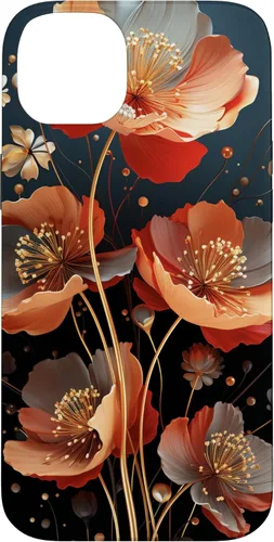 Vista 15 de Red Poppies Flowers In A Field Case for iPhone 16