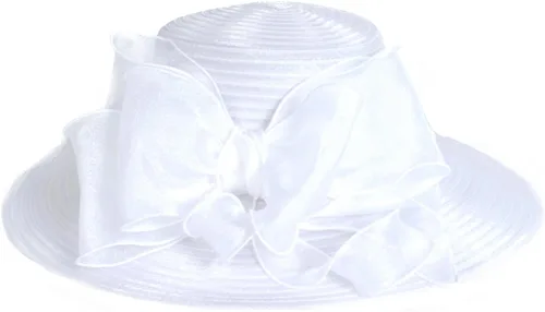 Vista 2 de VECRY Sombrero elegante para mujer, para bautizo, boda, Derby