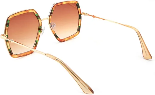 Vista 3 de FEISEDY Women Large Hexagon Inspired Sunglasses Fashion Irregular Design Style Geometric B2503