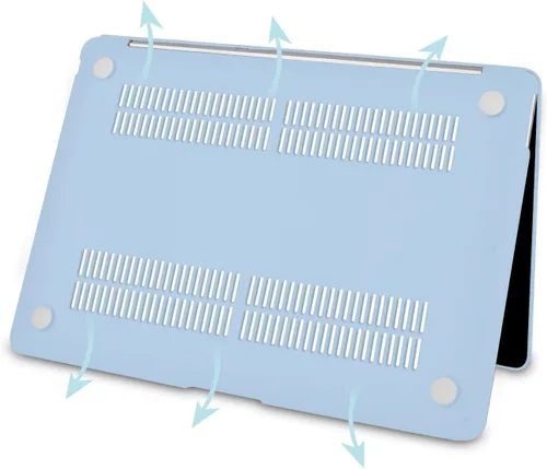 Vista 8 de B BELK Funda compatible con MacBook Air de 13 pulgadas modelo A1466 A1369 versión 2010-2017, carcasa rígida de plástico mate para laptop + cubierta