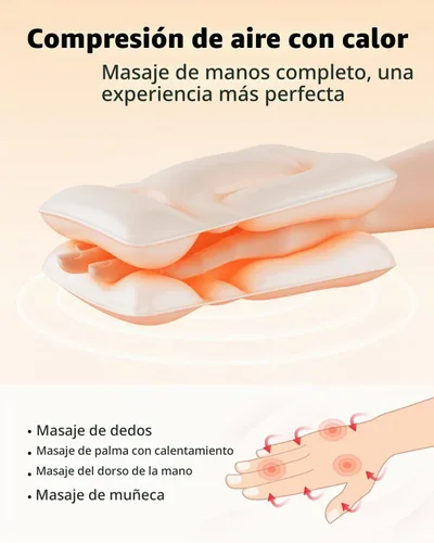 Vista 2 de CINCOM Upgraded Hand Massager with Heat and Compression, Yellow Negro y amarillo