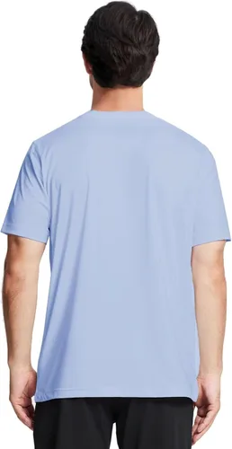 Vista 2 de M MAELREG Camiseta para hombre que absorbe la humedad, manga corta y larga, ligera, casual, cuello redondo, camisetas para hombre