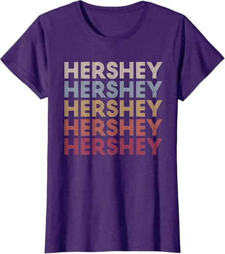 Vista 7 de Hershey Pennsylvania Hershey PA Retro Camiseta de texto vintage, Azul