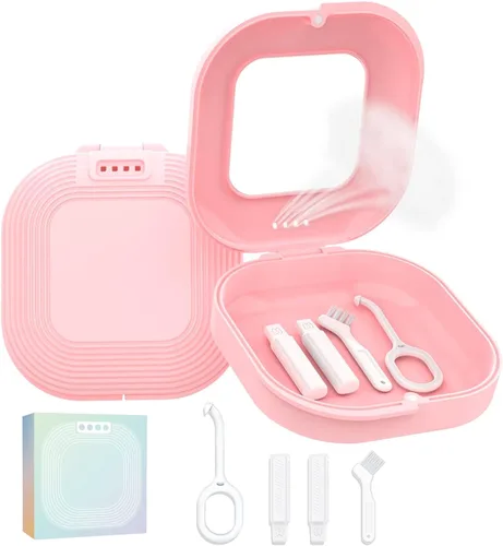Vista 2 de HEMILAB® Estuche para Retenedor, Estuche Delgado para Alineador con Orificios de Ventilación, Compatible con Invisalign, Caja para Protector Bucal