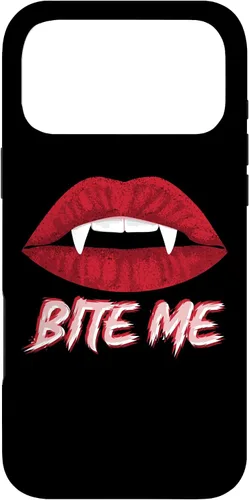 Vista 22 de Bite Me Vampire Fangs DIY Halloween for Aspiring Dracula Case for iPhone 17