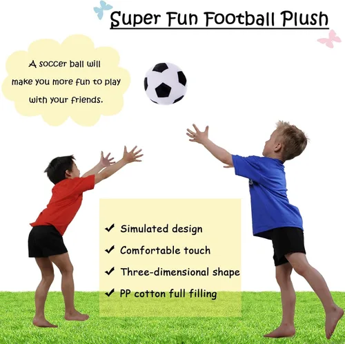 Vista 2 de zhidiloveyou Bola de fútbol de felpa de 9 pulgadas, regalo de fútbol de felpa para niños