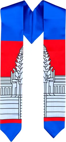 Vista 5 de Del Mex Bufanda de graduación con bandera de país y estola, orgullo de graduados Argentina