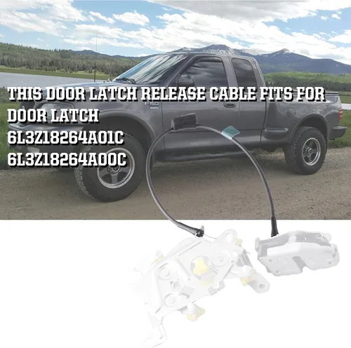 Vista 4 de Cables de pestillo inferior de la puerta trasera compatibles con Ford F150 1997-2003 Heritage F150 2004 F250 1997-1999 Kit de cables de la parte