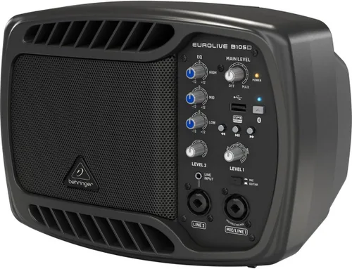 Vista 3 de Behringer EUROLIVE B105D Altavoz ultracompacto de 50 vatios PA/monitor con reproductor de MP3 y transmisión de audio Bluetooth