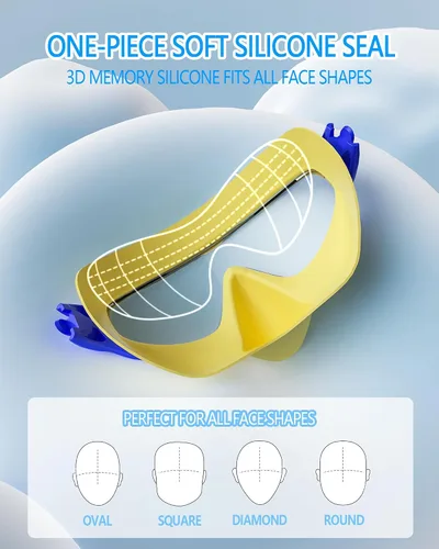 Vista 2 de Gafas de natación para niños de 3 a 15 años con tapones para los oídos, marco grande, gafas de natación antivaho/UV para niños, niñas y bebés, 2