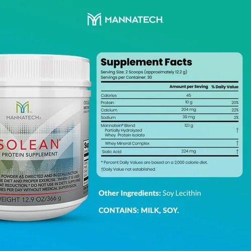 Vista 2 de Mannatech Proteína en polvo, OsoLean (bote) 12.9 oz