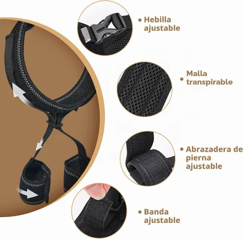 Vista 4 de Soporte de cadera para perro para displasia de cadera, soporte ajustable de cadera para perro con compresión específica, estabiliza