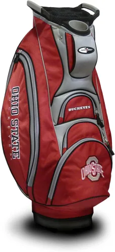 Vista 5 de Team Golf NCAA 10-Way Top with Integrated Dual Handle & External Putter Well, Cooler Pocket, Padded Strap, Umbrella Holder & Removable Rain Hood