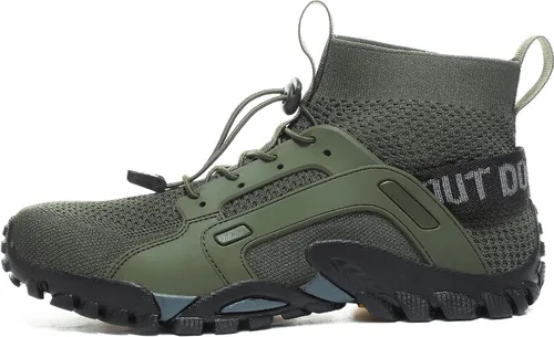 Vista 3 de Botas de senderismo impermeables para hombre, zapatos de senderismo de aventura transpirables para montañismo al aire libre, juego de pesca, zapatos