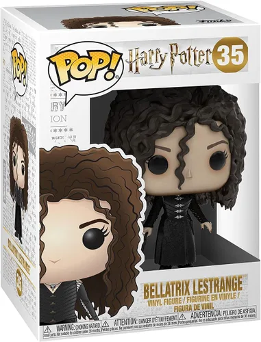 Vista 3 de Harry Potter Bellatrix Lestrange Funko Pop! Figura de vinilo (paquete con funda protectora compatible con Pop Box), multicolor, 3.75 pulgadas