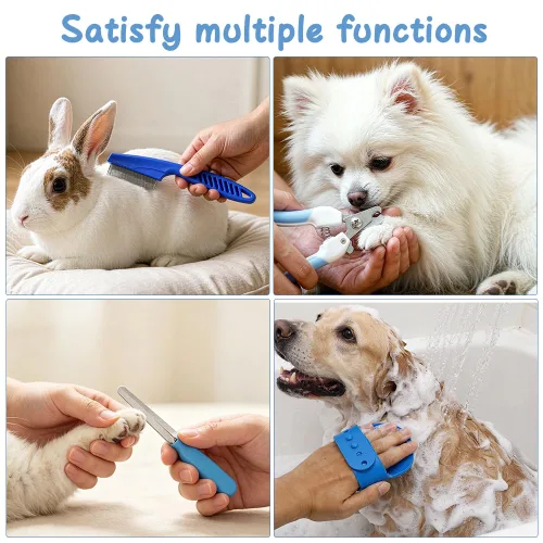 Vista 5 de 6PCS Rabbit Grooming Kit Small Animal Grooming Set Rabbit Brush Nail Care