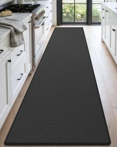 Vista 39 de DEXI Alfombrillas de Cocina Acolchadas Anti Fatiga, 17x59, Alfombra de Pasillo para Estar de Pie Impermeable, Espuma Viscoelástica Cómoda Acolchada
