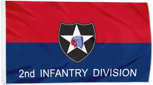 Vista 26 de Fyon Bandera militar de la 34ª división de infantería del ejército de 3 x 5 pies con 2 ojales de latón