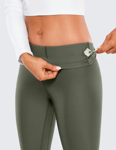 Vista 3 de CRZ YOGA Leggings térmicos con forro polar para mujer de 28 pulgadas, pantalones de senderismo cálidos para invierno, pantalones de yoga de cintura