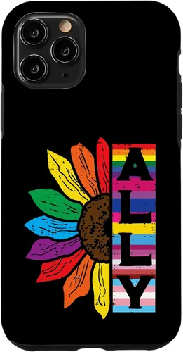Vista 27 de iPhone 16 Lgbt Gay Ally Sunflower Rainbow Pride Flag Men Women Kids Case