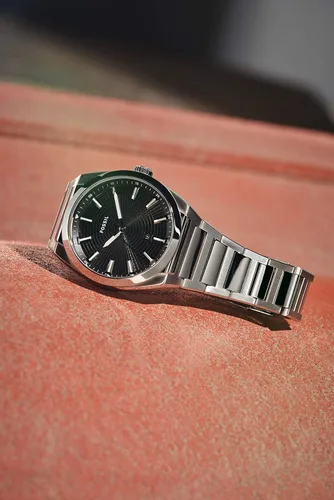 Vista 7 de Fossil Everett - Reloj de cuarzo de acero inoxidable para hombre