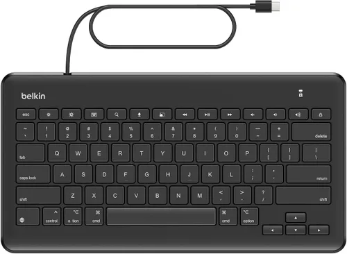 Vista 9 de Belkin B2B130 Teclado con cable para tableta con soporte y conector Lightning para iPad