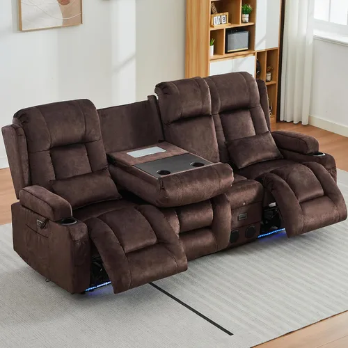 Vista 16 de URRED Wall Hugger Power - Sofá reclinable con masaje y calor, color beige