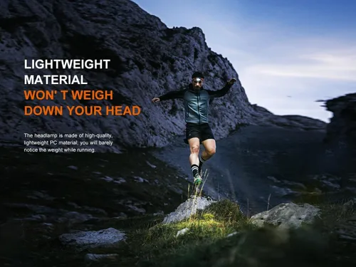 Vista 4 de Fenix HL18R-T V2 USB recargable 800 lúmenes LED para corrertrail running faro con cable de carga USB EdisonBright