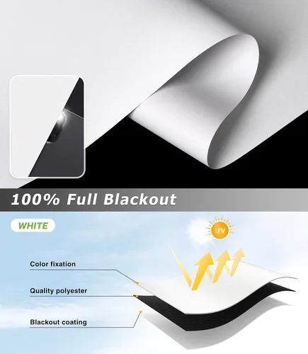 Vista 4 de LazBlinds Persiana enrollable sin cordón, persianas opacas de parada libre para ventanas, aislamiento térmico, protección UV, impermeable, persianas