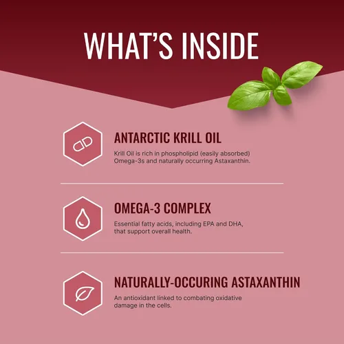 Vista 2 de Approved Science Aceite de krill - 2000 mg de aceite de krill antártico, 650 mcg de astaxantina - 260 mg EPA, 160 mg DHA - 60 cápsulas blandas - 1
