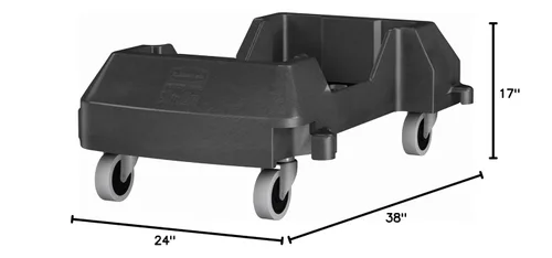 Vista 7 de Rubbermaid Commercial Products 1980602 Slim Jim - carrito de contenedor.