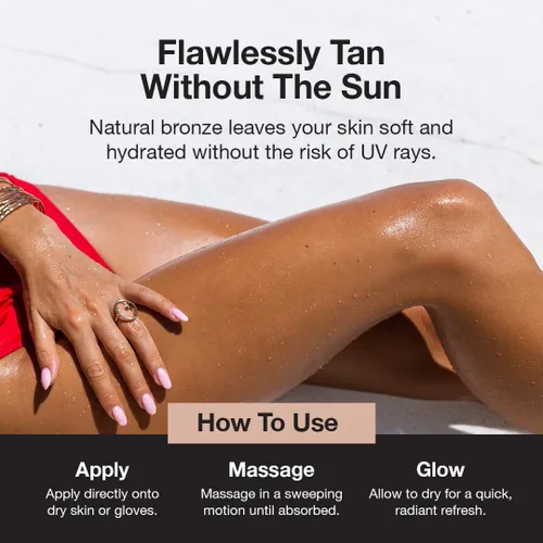 Vista 3 de Fake Bake Bronzy Babe Body Glow - Loción hidratante teñida para rostro y cuerpo, iluminador, maquillaje e hidratación para el cuidado de la piel
