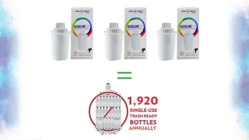 Vista 4 de New Wave Enviro Cartucho de repuesto para jarra alcalina, paquete de 3, 80 galones de vida útil del filtro por cartucho, fácil instalación