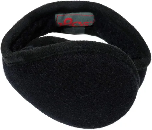 Vista 3 de 180s Calentador de orejas detrás de la cabeza de lana para hombre (negro)